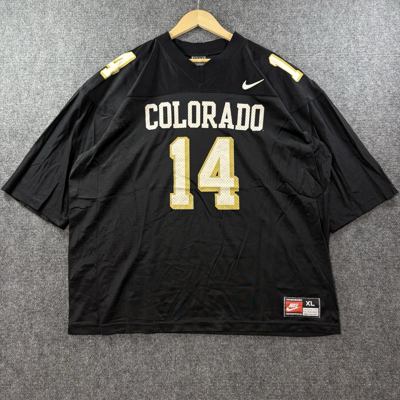 VTG 90s Nike Colorado Buffaloes Football Jersey Mens XL Black Dazzle Y2K USA