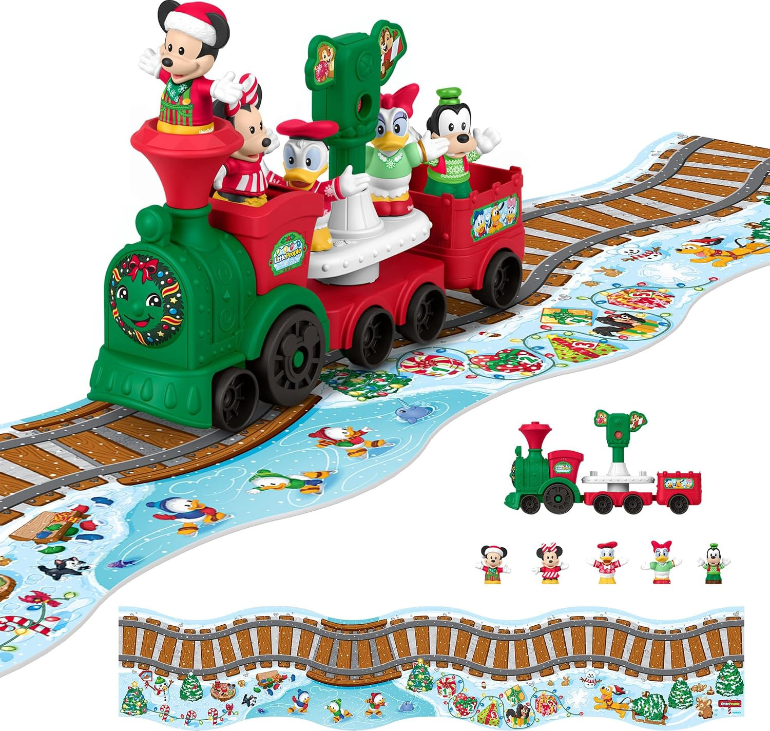 Little People Disney Jr Musical Christmas Train Toy