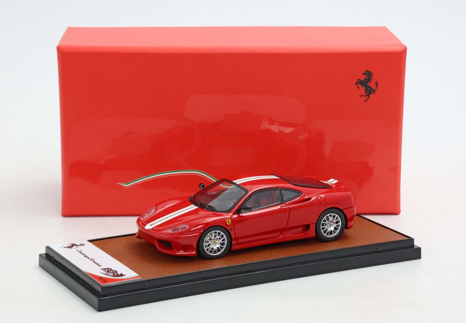 BBR Models Ferrari 360 Challenge Stradale - Rosso Corsa W/ Stripe 1:43 BBR273A