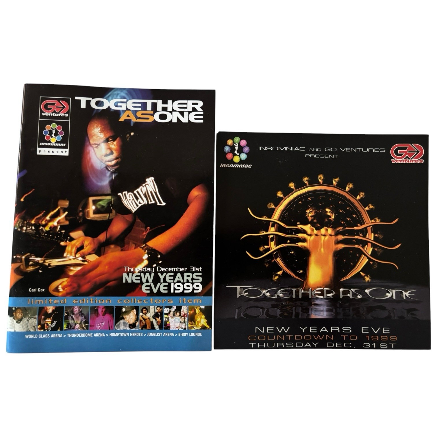 Vintage 1999 Together As One Rave Flyer & Event Magazine Booklet Carl Cox Vintage 1999 Together As One Rave Flyer & Event Magazine Booklet Carl Cox