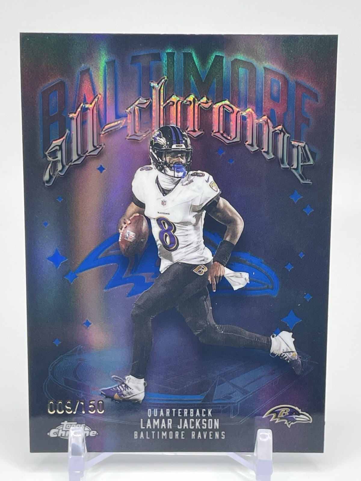 2025 Lamar Jackson All Chrome /150 Topps Chrome Ravens