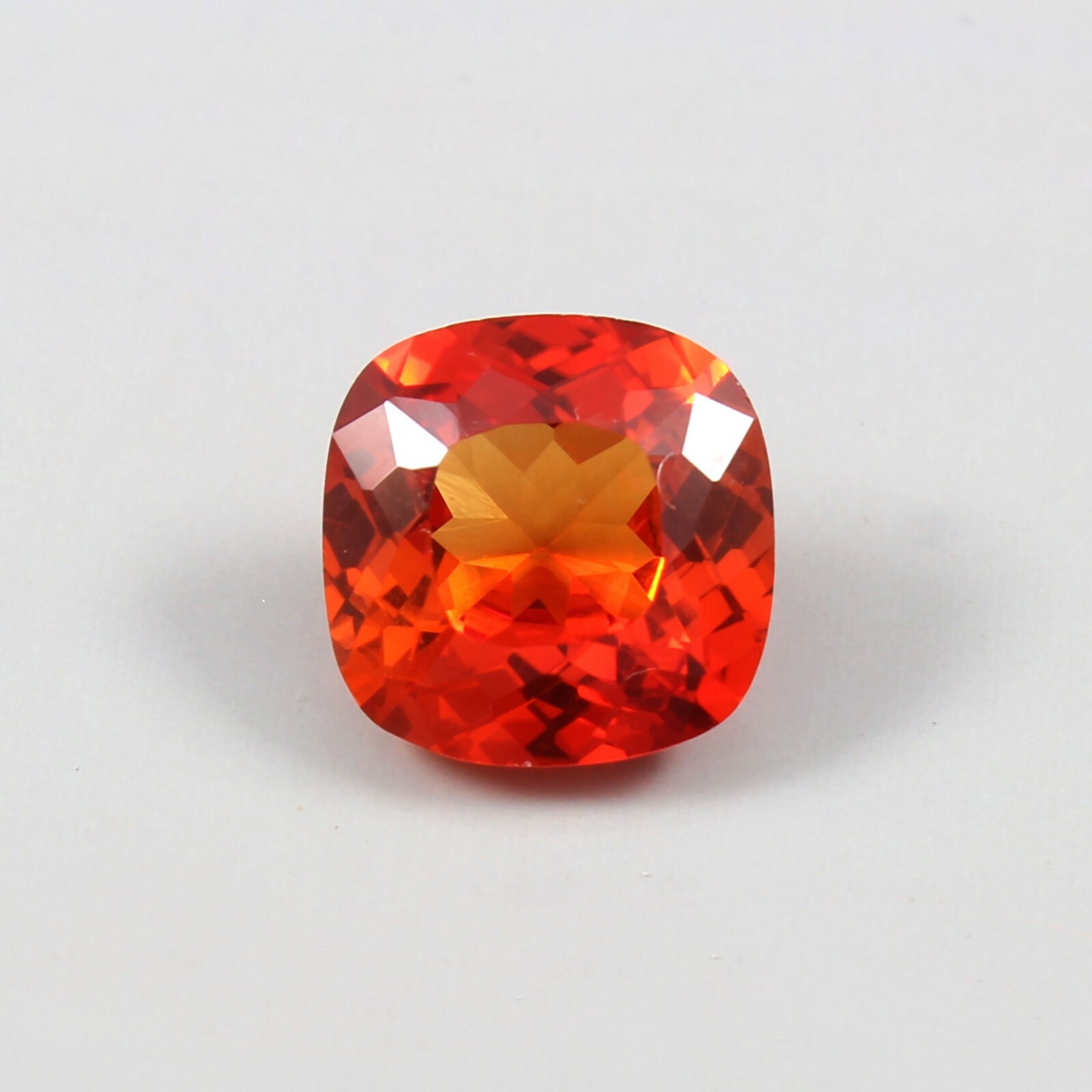 AAA 10x10 mm Natural Ceylon Fanta Orange Sapphire Loose Cushion Cut Gemstone