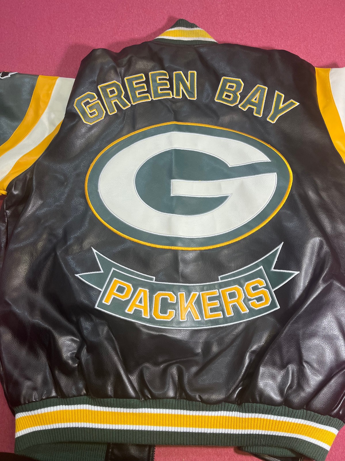 vintage NFL G-lll Men's Football Green Bay Packers Letterman's Jacket Size L NWT