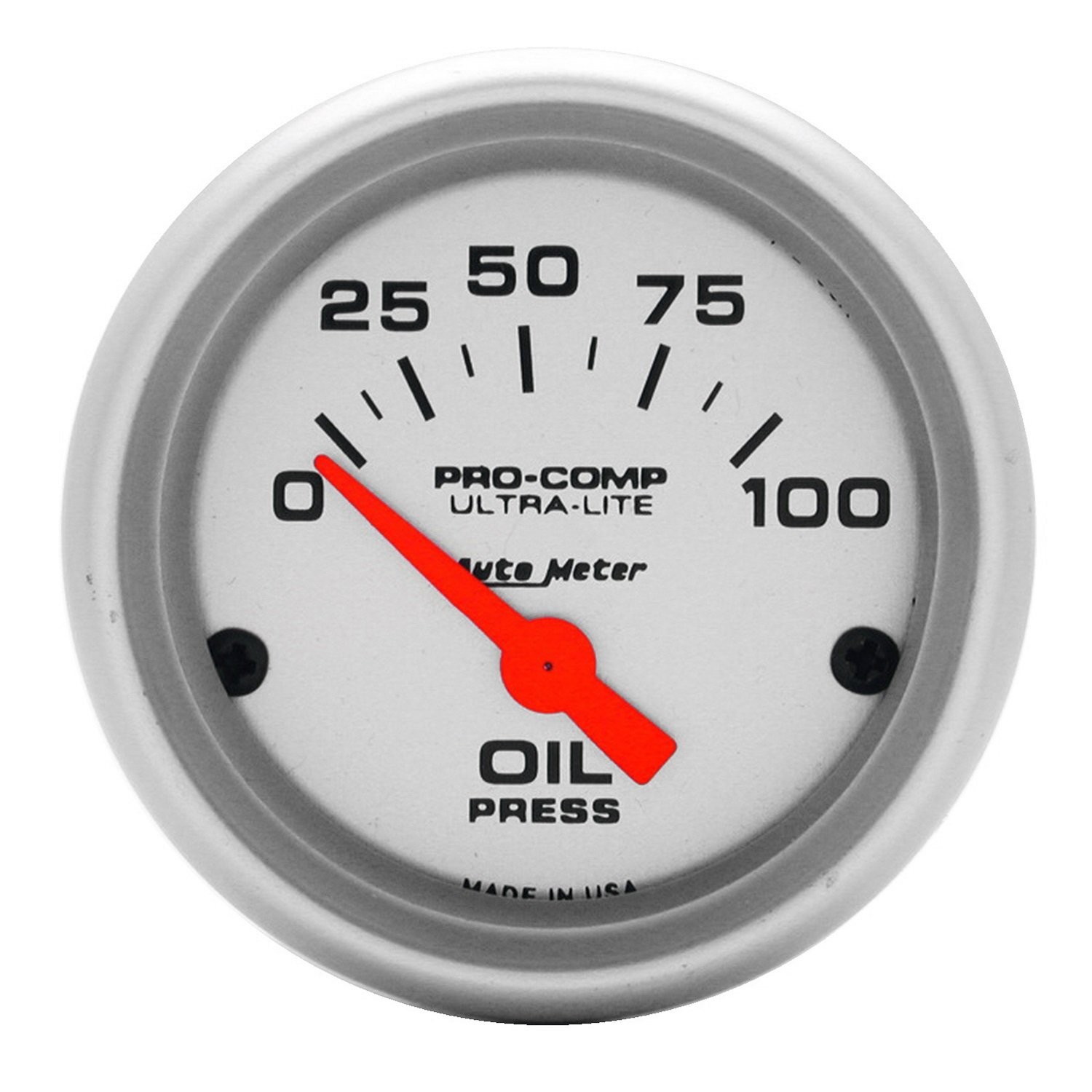 Auto Meter 4327 Ultra Lite Pro Comp Oil Pressure Gauge Electric 0-100 PSI 2 1/16