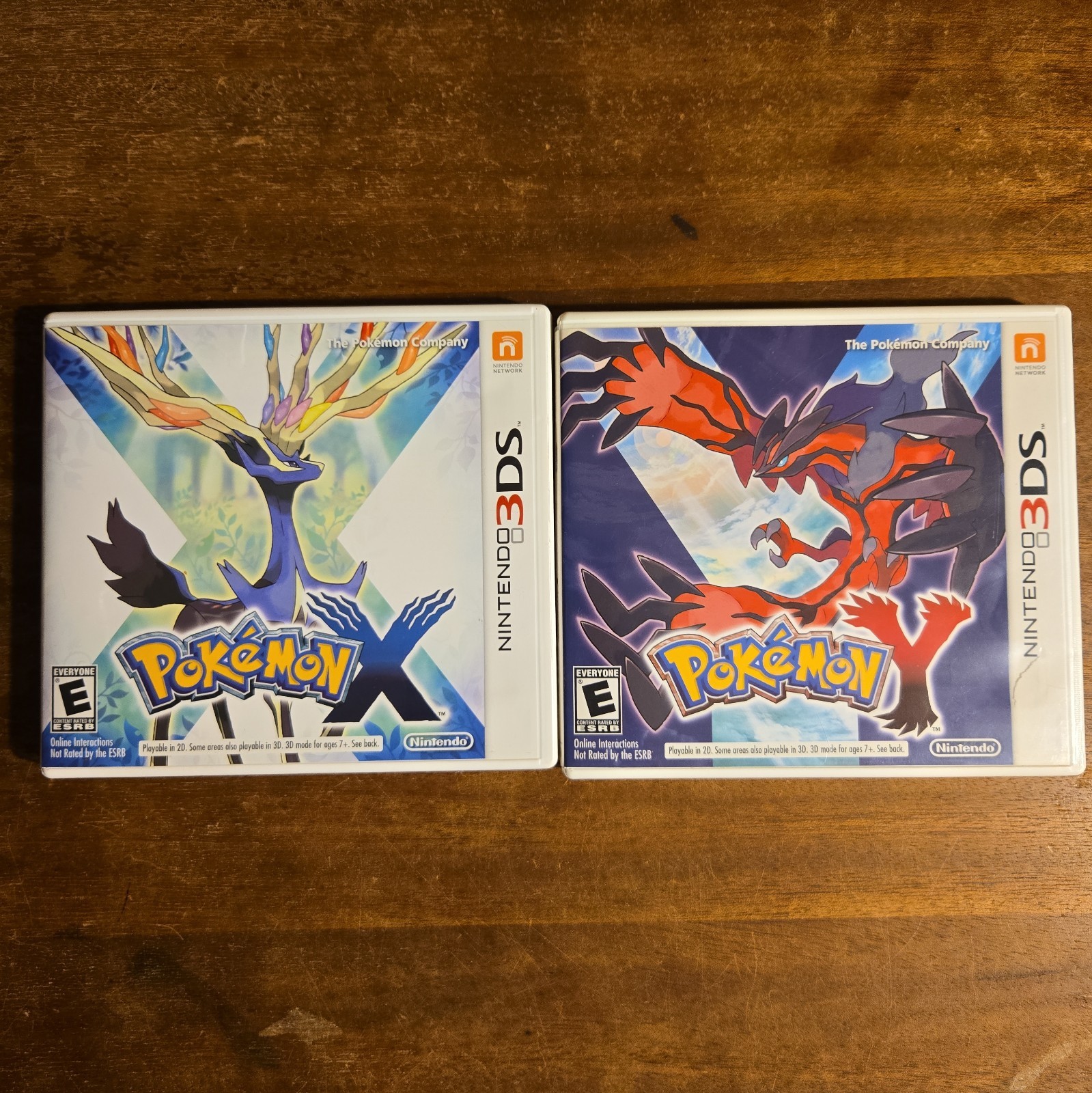 Pokemon X & Y- Original Cases with Insert - NO GAMES - Some shelf wear