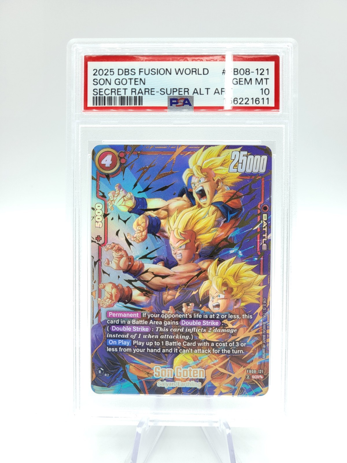 Son Goten - FB08-121 2 star (Super Alternate Art) - Saiyan\'s Pride (FB08) PSA 10