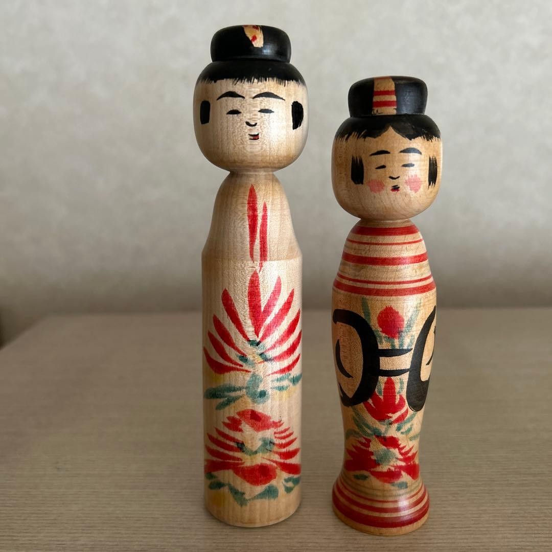 Vintage Kokeshi Doll Set of 2 Vintage Kokeshi Doll Set of 2