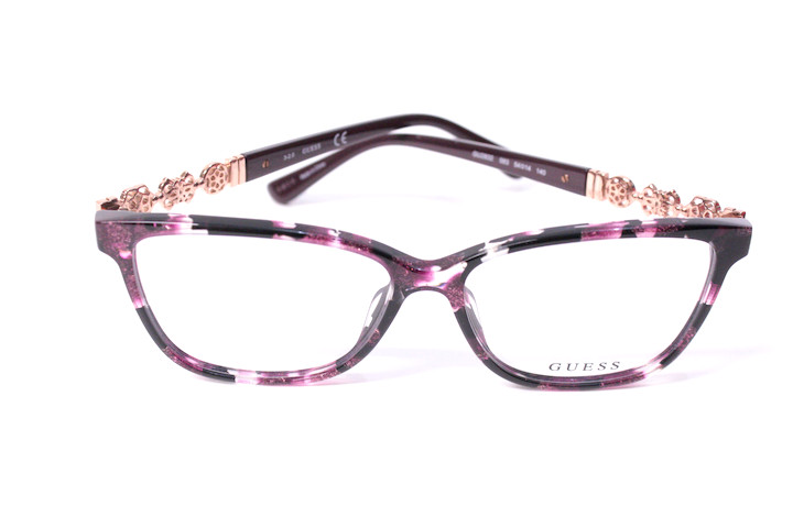 BRAND NEW GUESS   GU2832 083   EYEGLASSES   MARBLE PURPLE    SIZE: 54 - 14 - 140