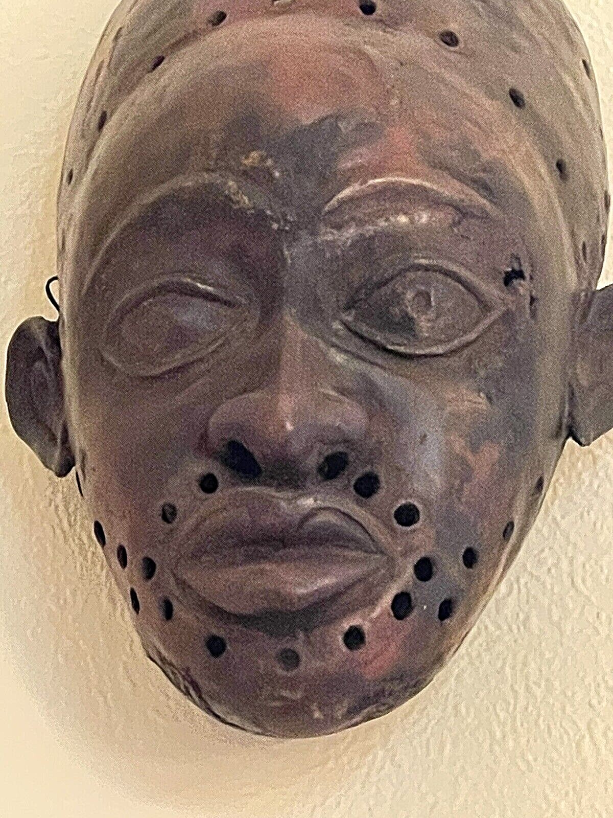 Antique African BRONZE Mask. Outstanding, sensitive, art.  