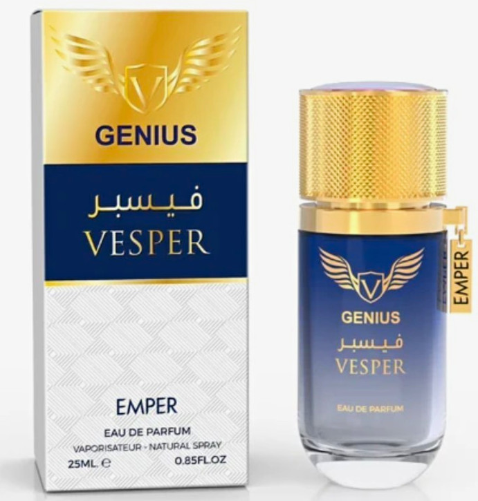 Emper Genius Vesper EDP Spray Travel Size 0.85 oz/25 mL. Men\'s.***Made in UAE***