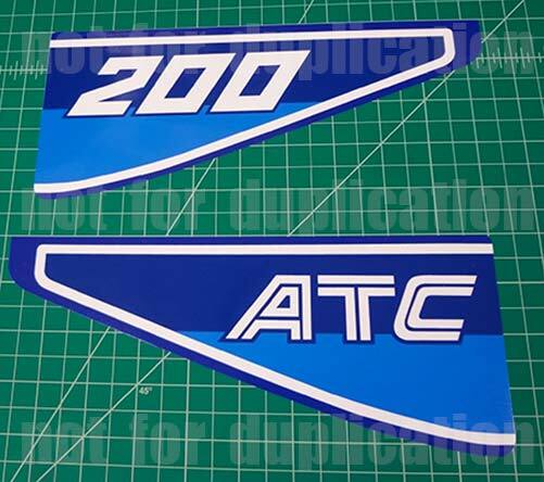 1982 82\' ATC 200 Rear fender decals pegatinas trike stickers graphics