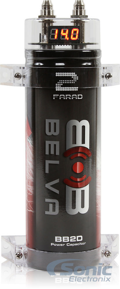New Belva BB2D 2 Farad Digital Voltage Capacitor Car Audio Cap RED LED
