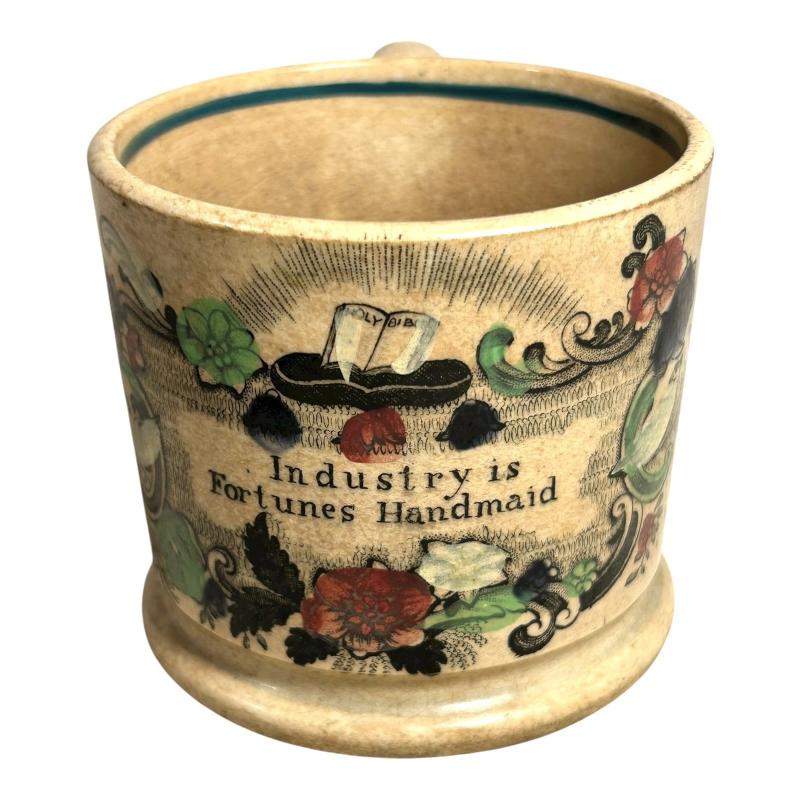 Antique 1800's Staffordshire Childs Nursery Mug