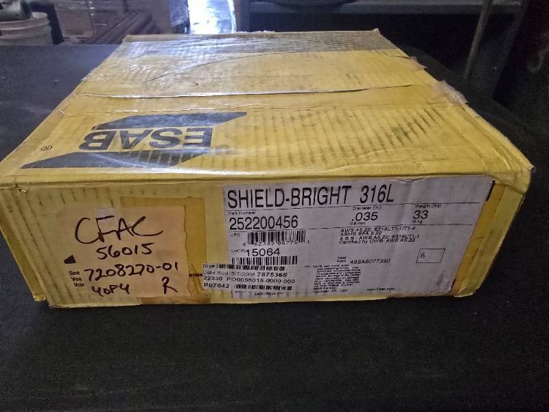316L Stainless Gas-Shielded Flux Cored Wire FCAW E316LT1-1/T1-4 .035 33lb Spool