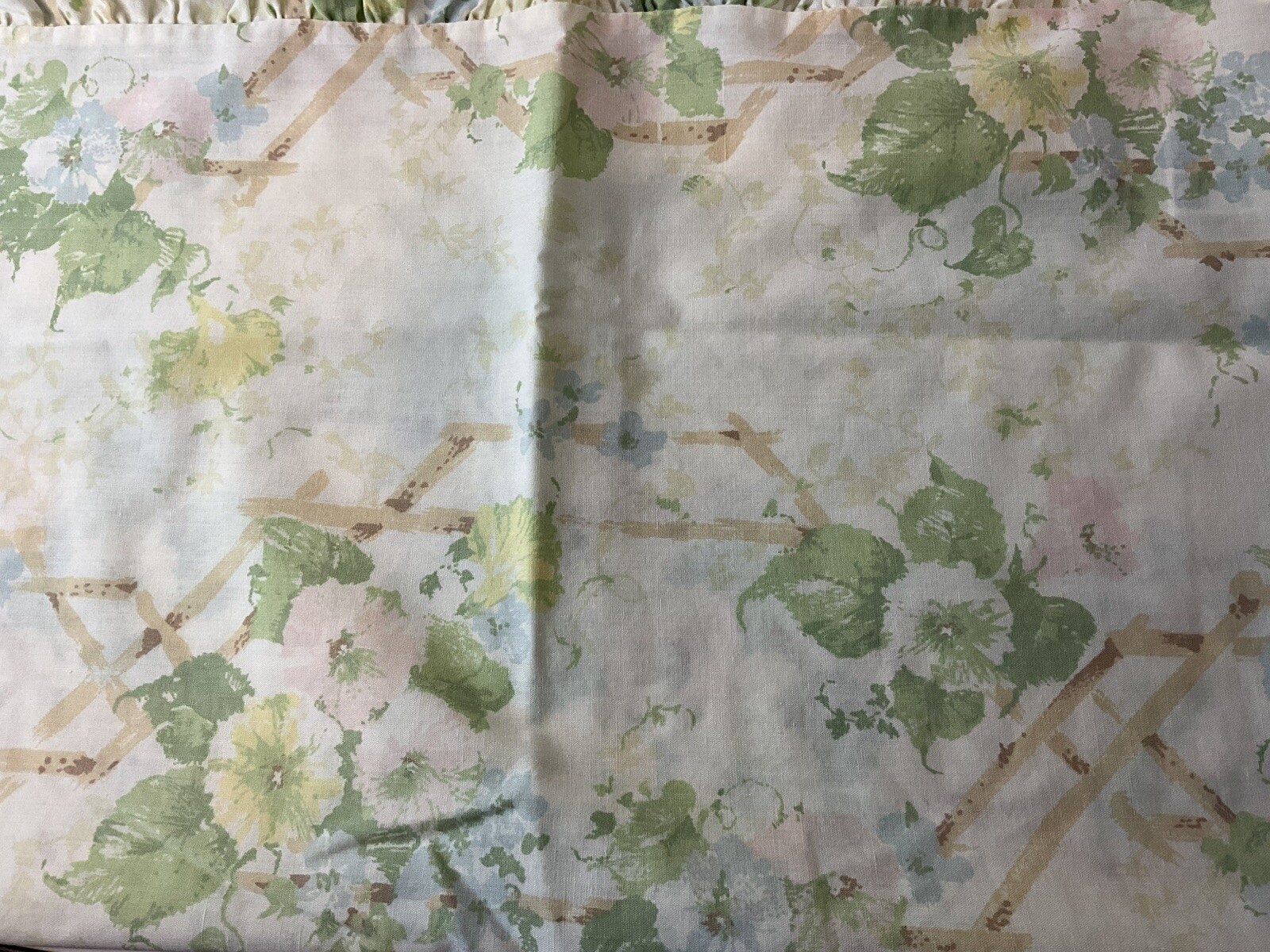 VINTAGE Statepride Cotton 160 Thread Count Sheet Set FULL Floral Trellis Cottage VINTAGE Statepride Cotton 160 Thread Count Sheet Set FULL Floral Trellis Cottage