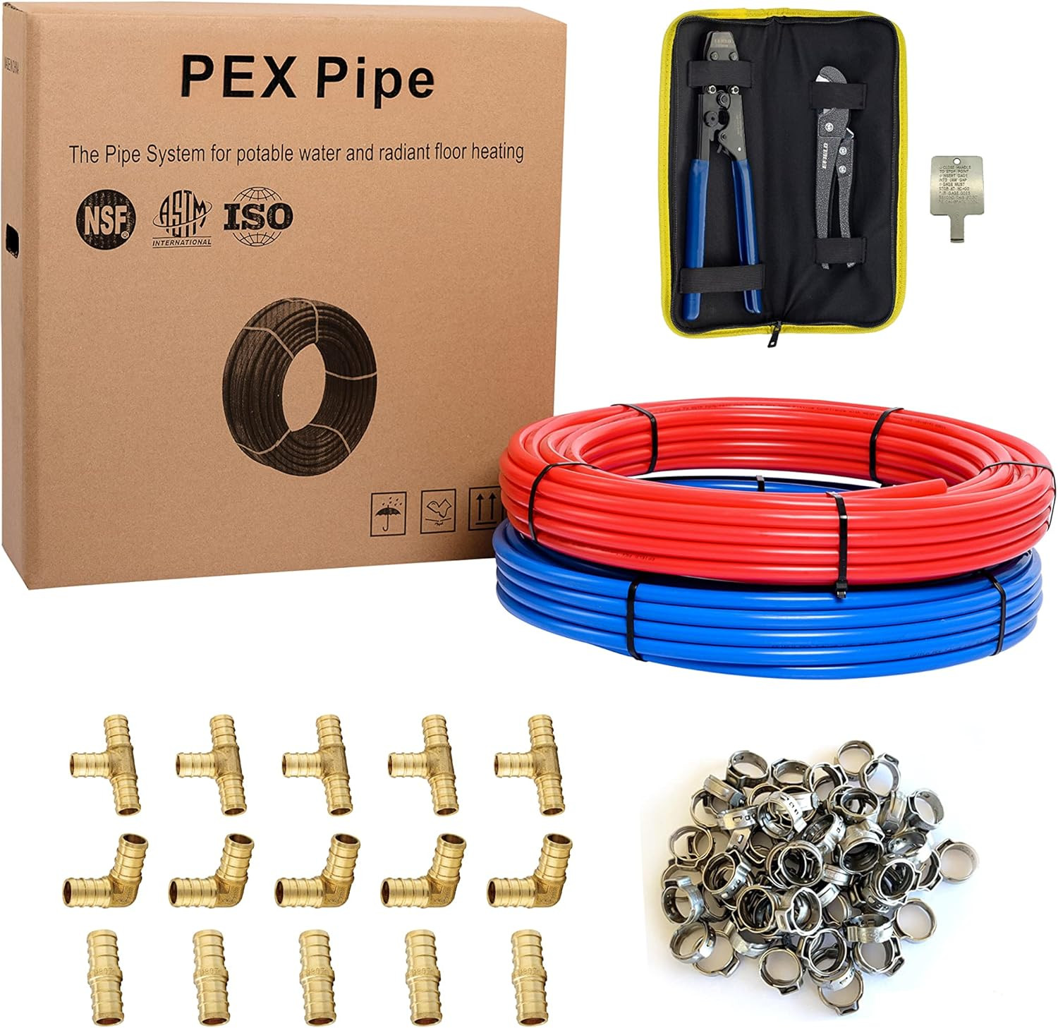 1/2 Inch 2 X100 Ft Pex-B Pipe/Tubing(200 Ft) (All in One)(E99Kit)