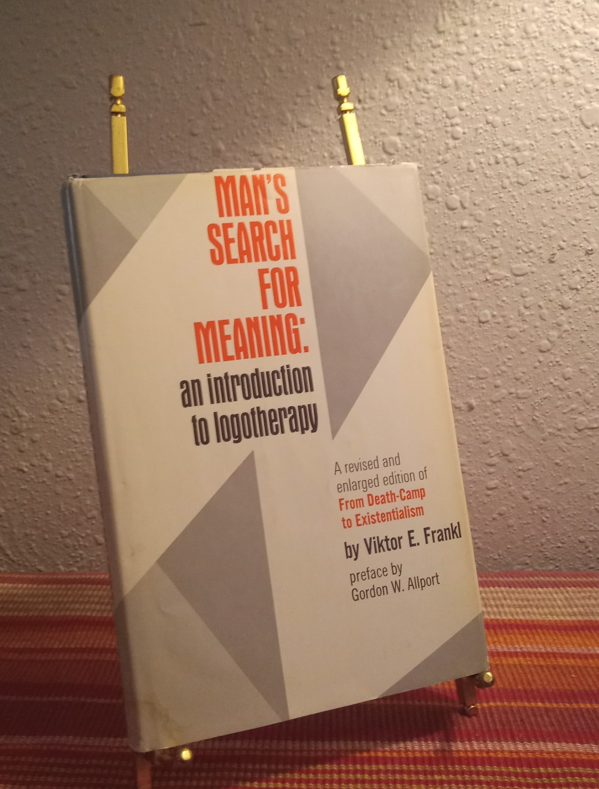 MAN\'S SEARCH FOR MEANING, Viktor Frankl, Beacon Press, 1962, Hardcover, DJ