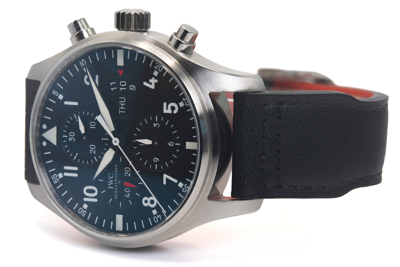 IWC Pilot\'s Watch Chronograph - 43mm - Day-Date - IW377701 - OEM Santoni Leather