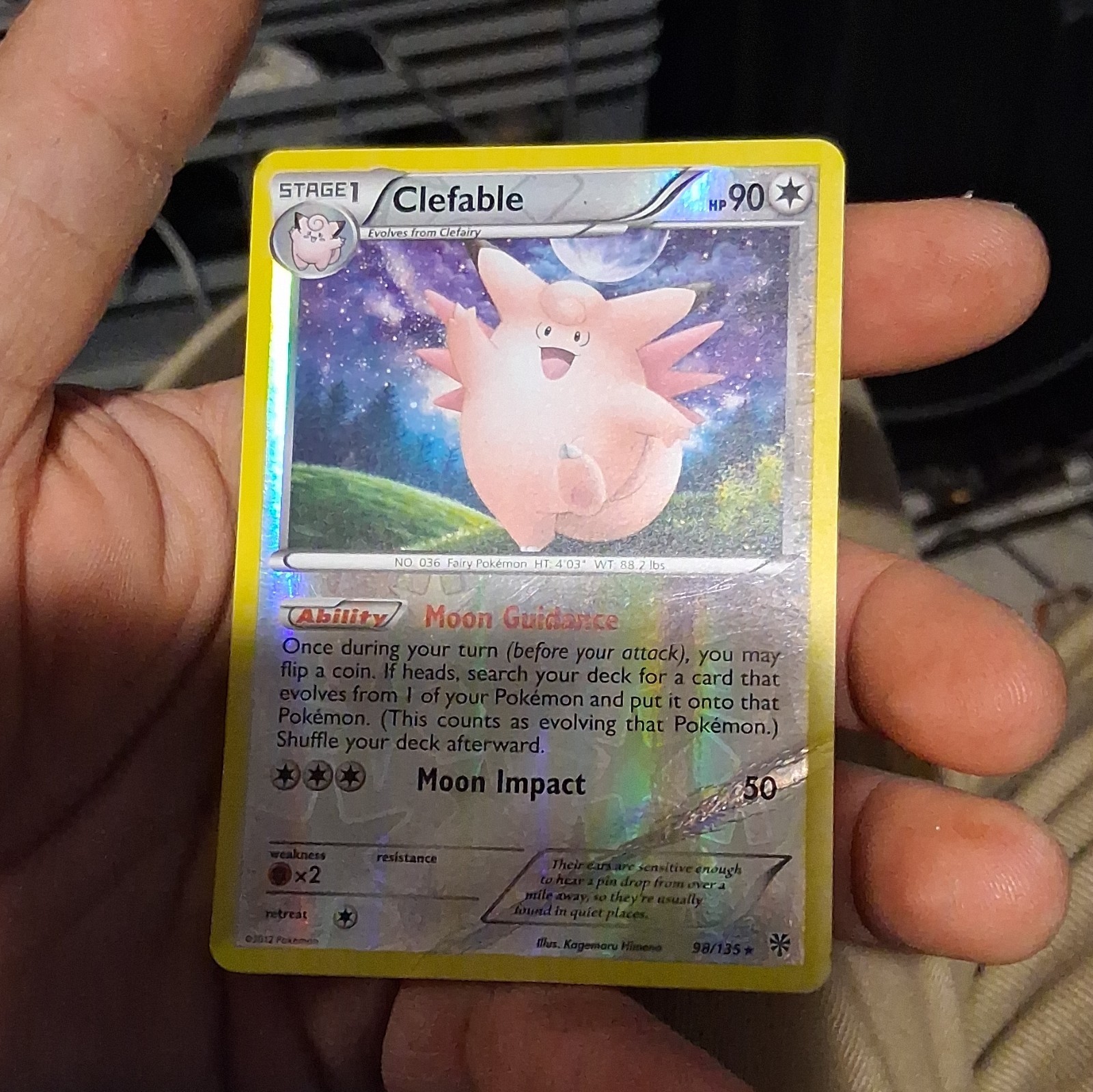 The Pokémon Company Pokémon TCG Clefable 98/135 Plasma Storm Holo Rare 2013