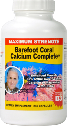 Barefoot Coral Calcium Complete - Bob Barefoot 240 Count - 1500mg Coral Calcium
