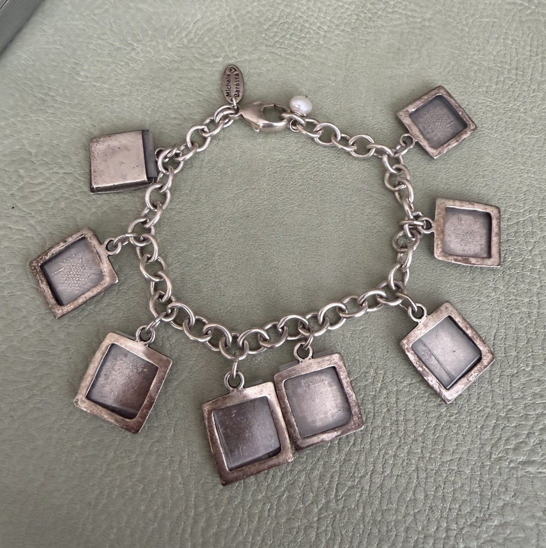 Michele Baratta Sterling Silver 925 Bracelet ( Photo Frame Charm It’s Not 925) Michele Baratta Sterling Silver 925 Bracelet ( Photo Frame Charm It’s Not 925)