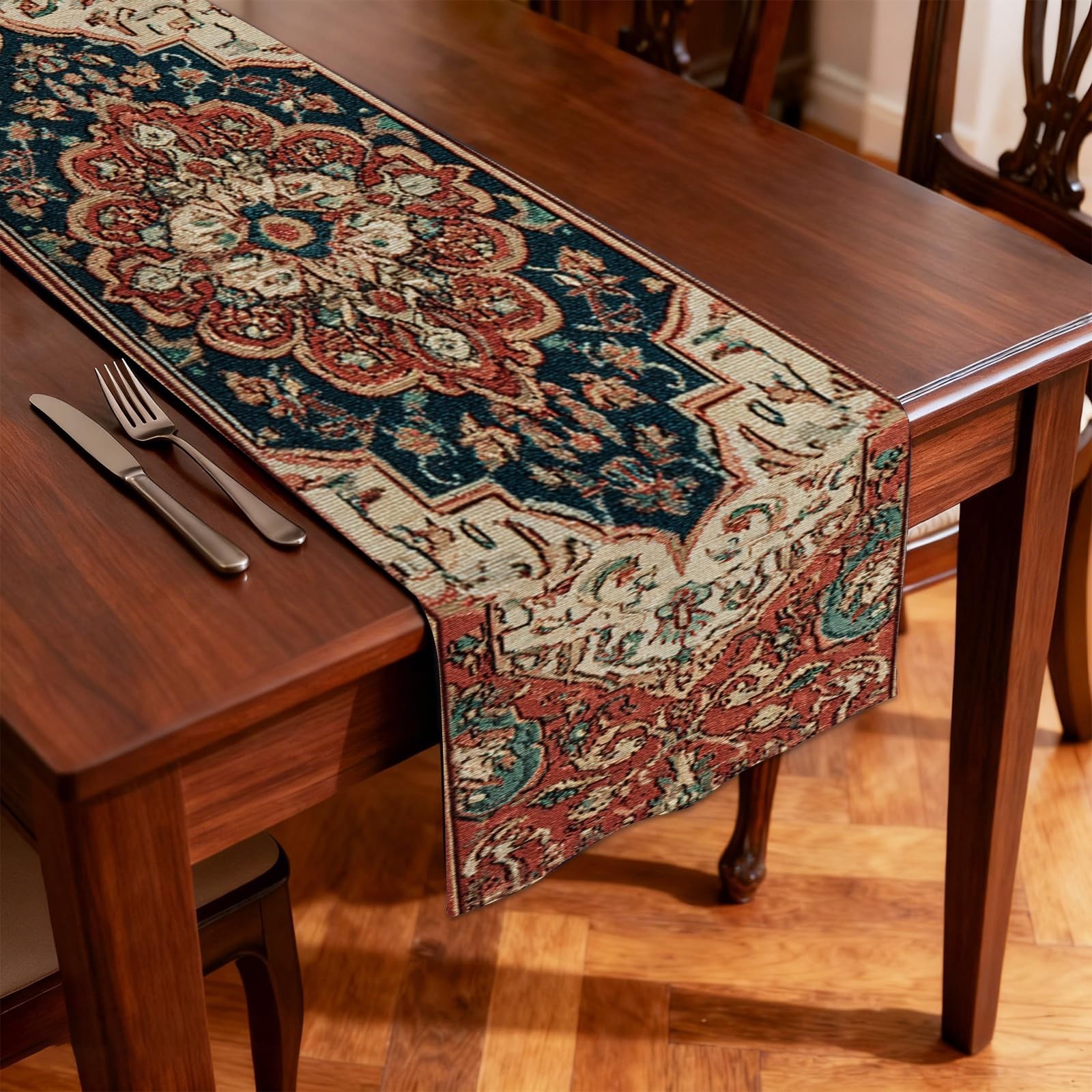 Nuxovilar Vintage Persian Flax Table Runner 13x72 Inches - Persian Style Tabl... Nuxovilar Vintage Persian Flax Table Runner 13x72 Inches - Persian Style Tabl...