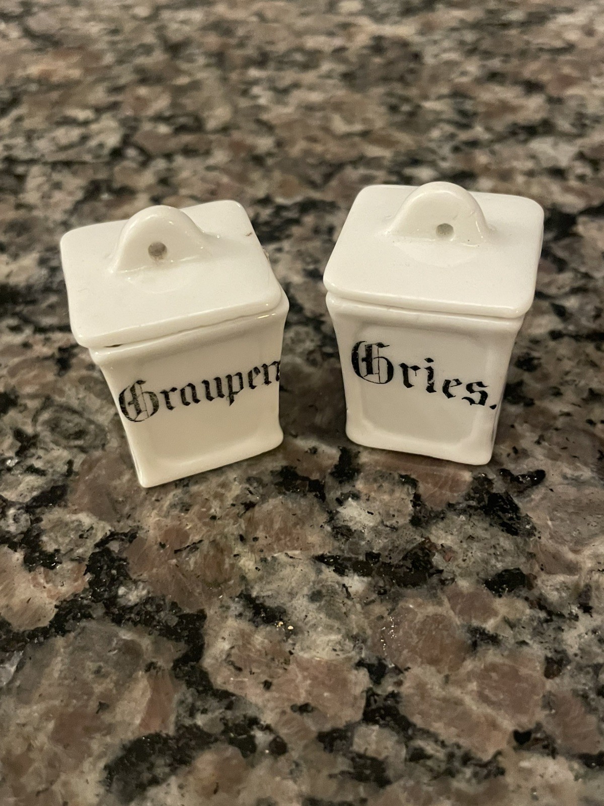 Rare Set of Antique German Doll Kitchen Spice Jars Dollhouse Rare Set of Antique German Doll Kitchen Spice Jars Dollhouse
