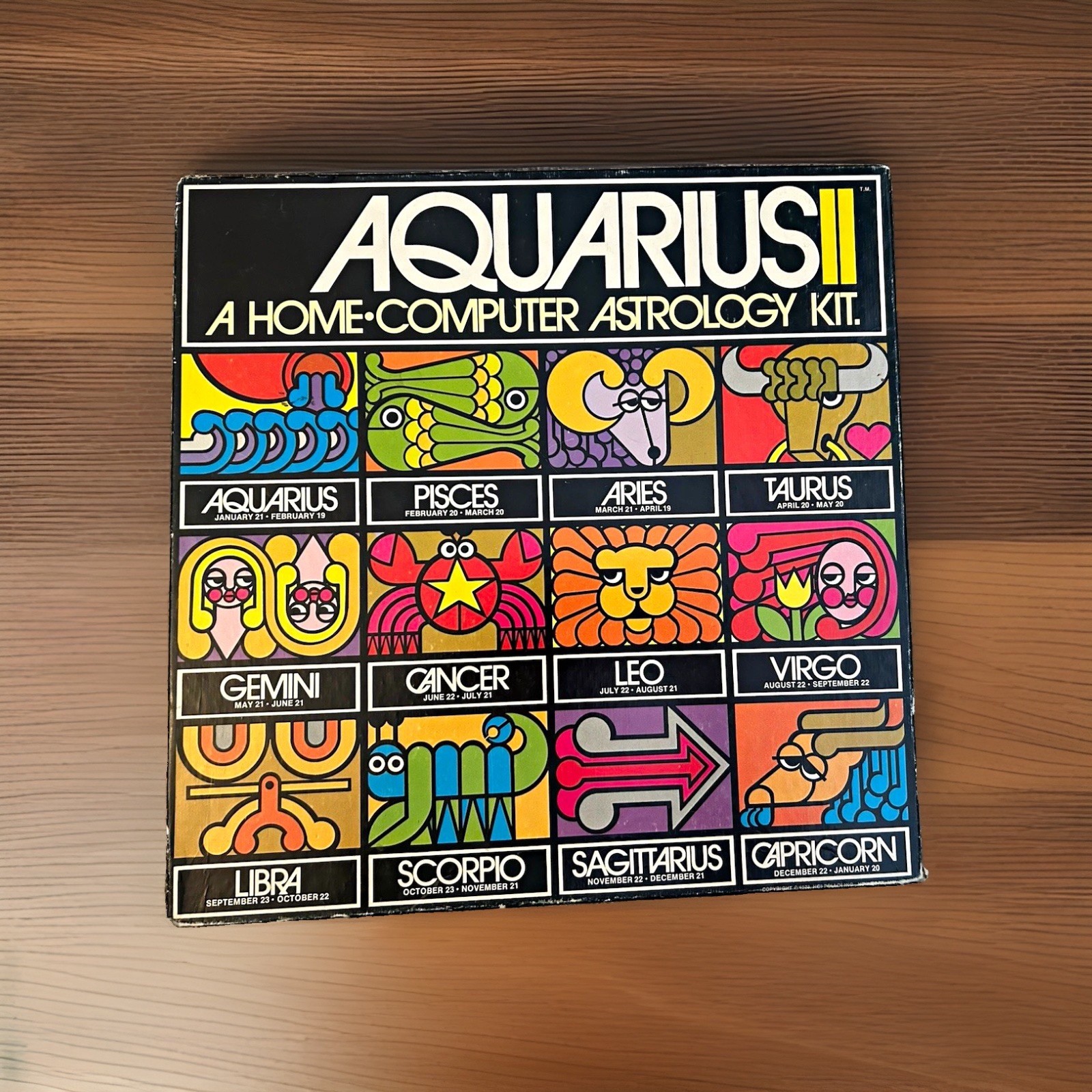 Vintage 1973 Aquarius II Home Computer Astrology Kit Hoi Polloi Psychedelic 70s