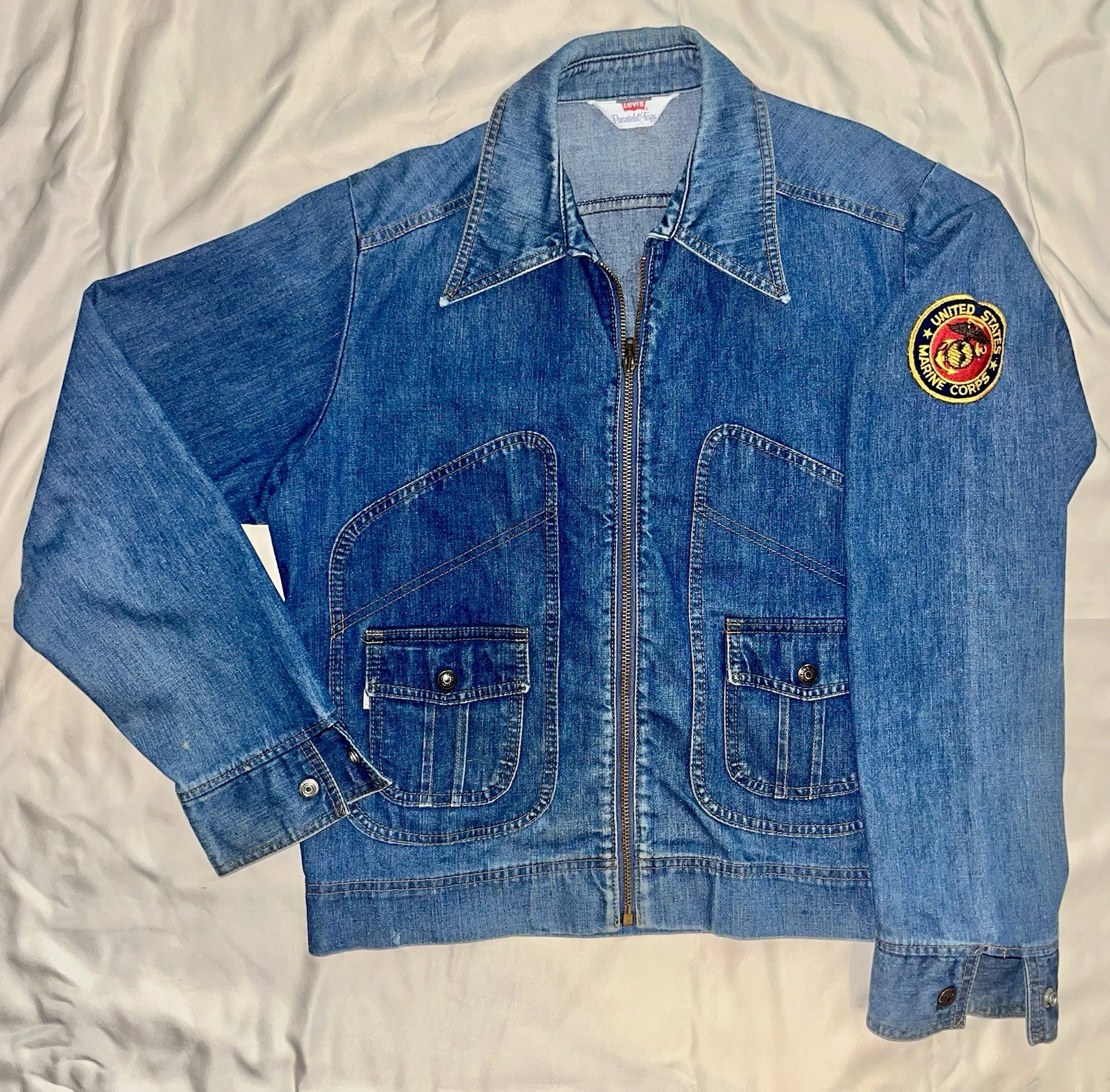 Vintage Levi\'s Panatela Bomber w/ USMC patch Vintage Levi\'s Panatela Bomber w/ USMC patch