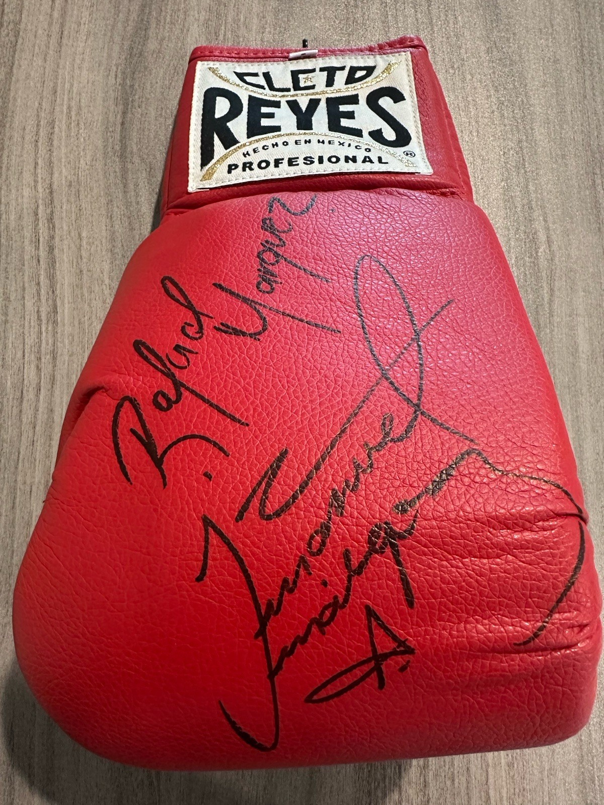 Juan Manuel & Rafael Marquez Cleto Reyes Autograph Dual Signed Boxing Glove Red