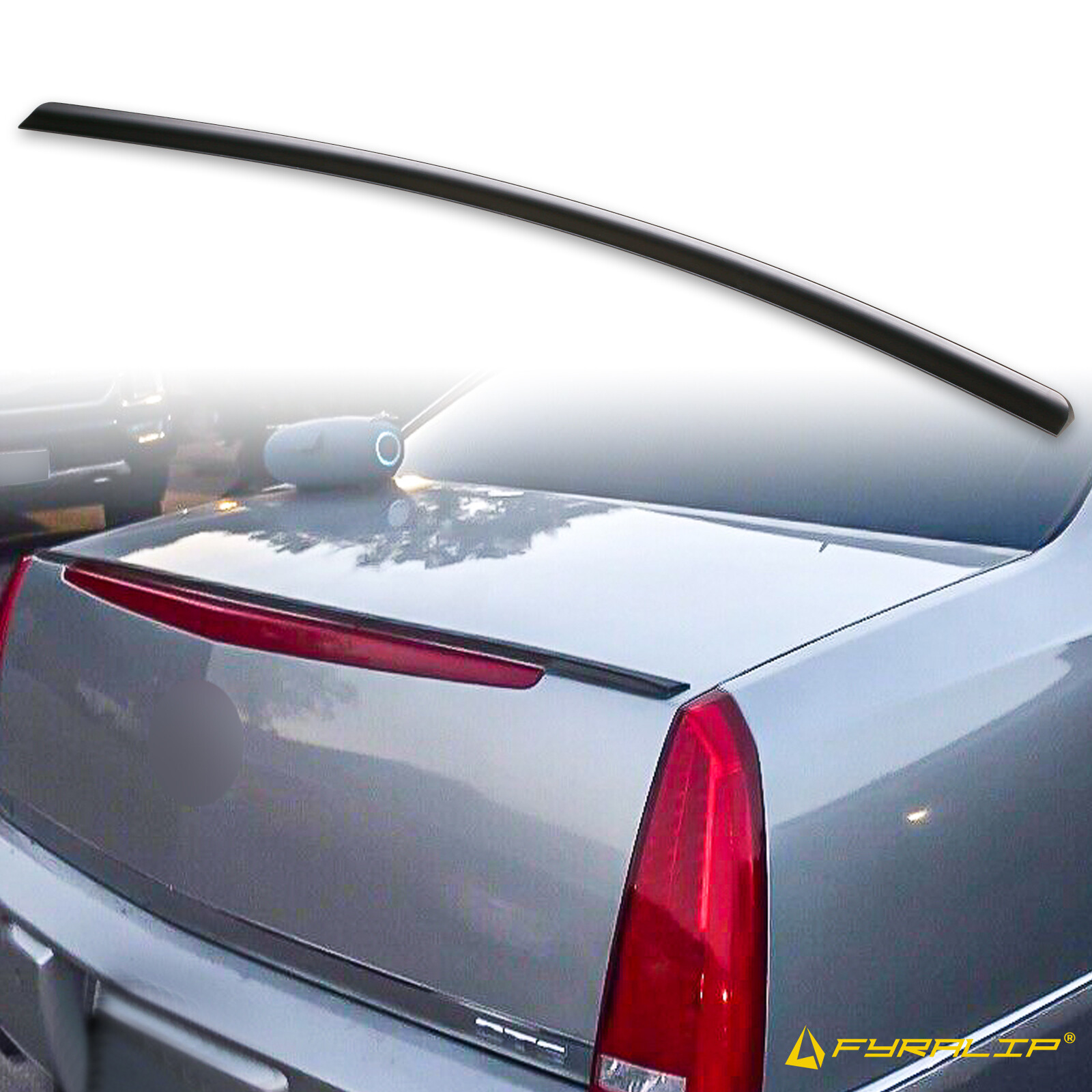 Fyralip Unpainted Trunk Lip Spoiler For Cadillac DTS Sedan 06-11