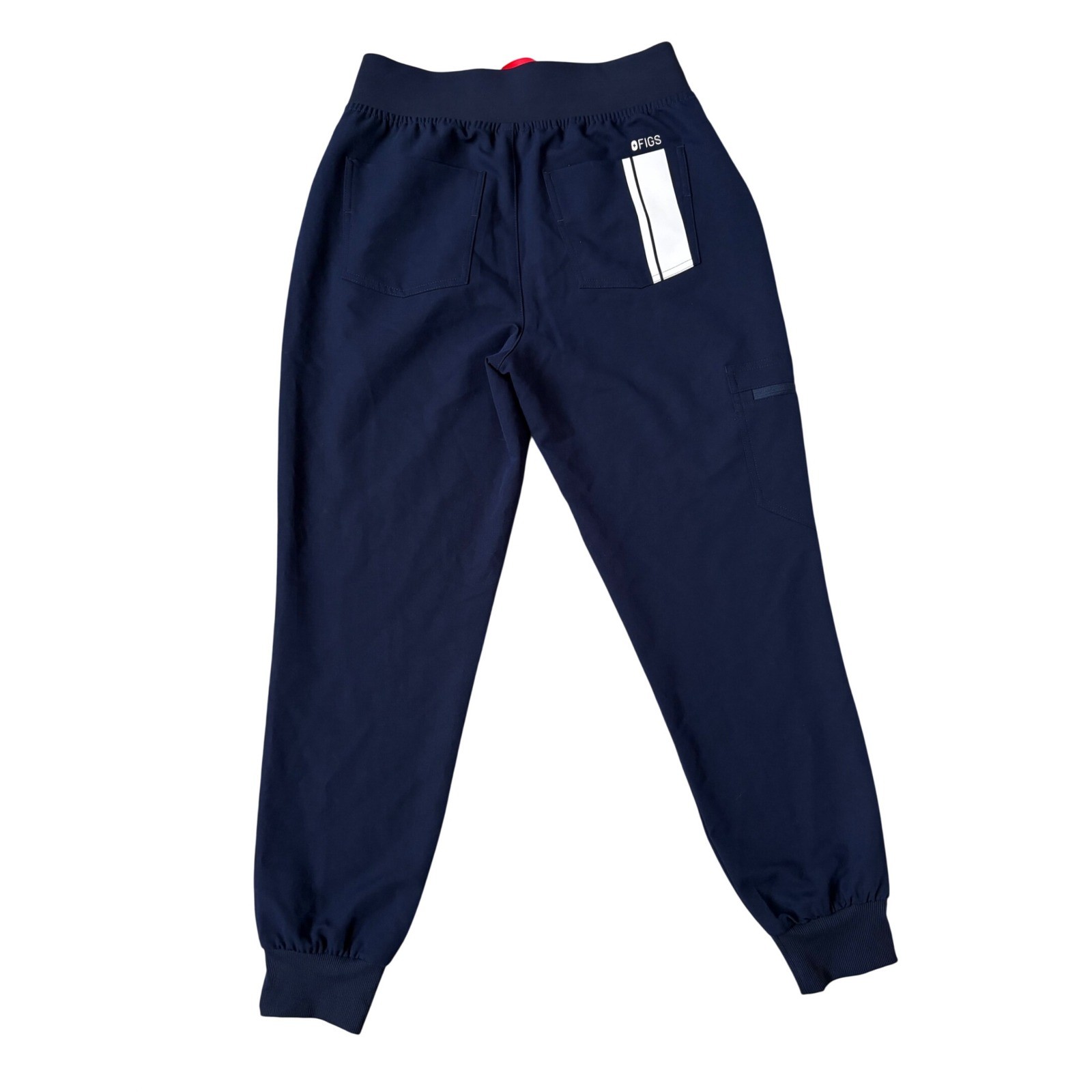Figs British Racing Navy RARE Technical Collection Joggers Coral Drawstring S P