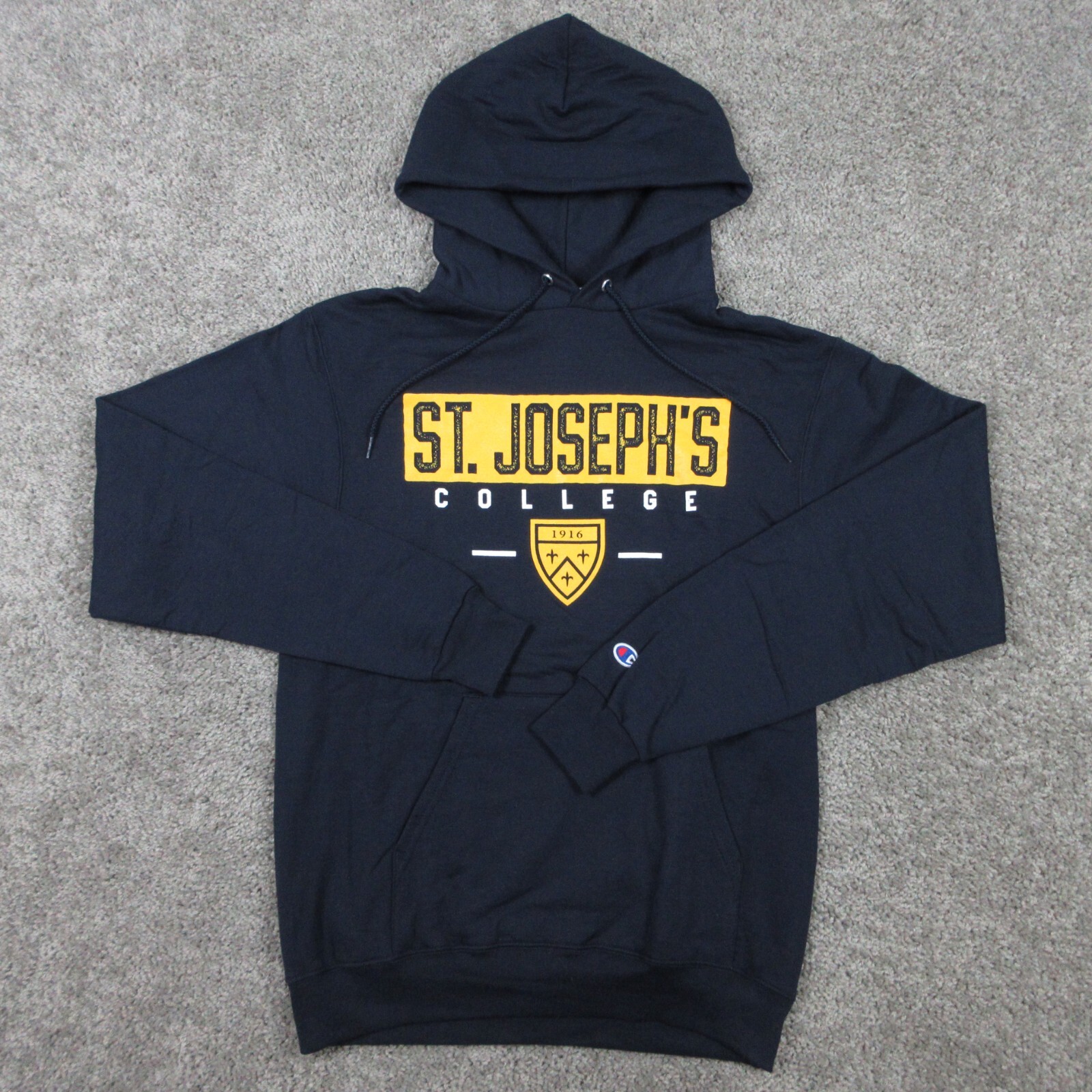 St Josephs Golden Eagles Sweater Mens Small Blue Hoodie Sweatshirt Champion NCAA