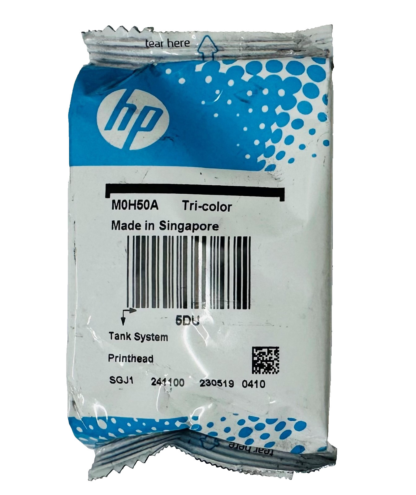 New Genuine HP M0H50A Tri Color Tank System Printhead Bag