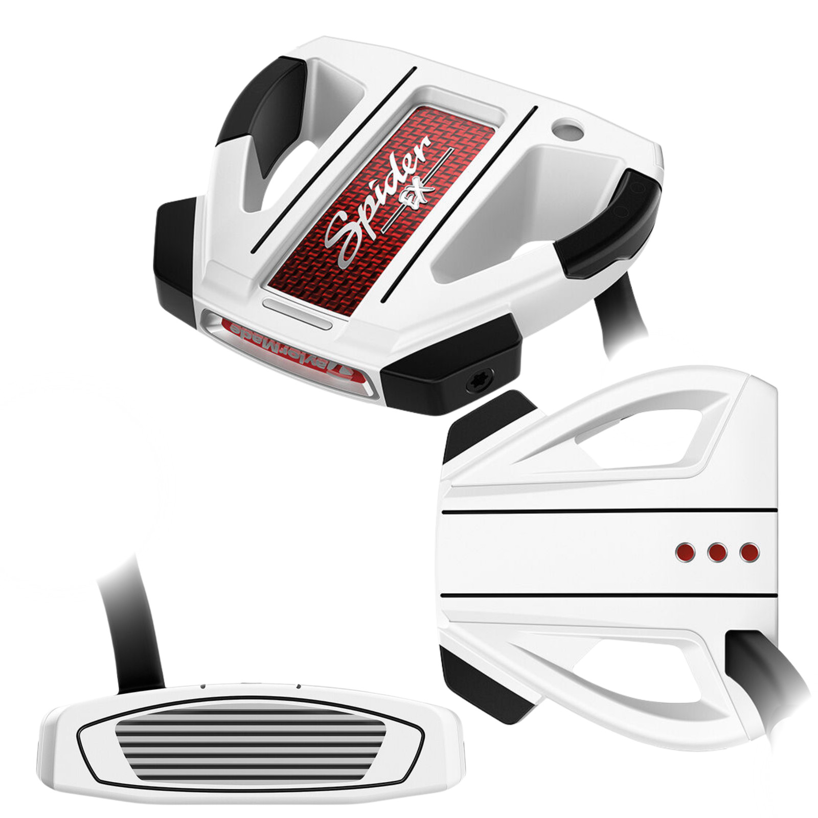 NEW TaylorMade LEFTY Spider Ex Ghost White Putter, Flow Neck, Choose Length