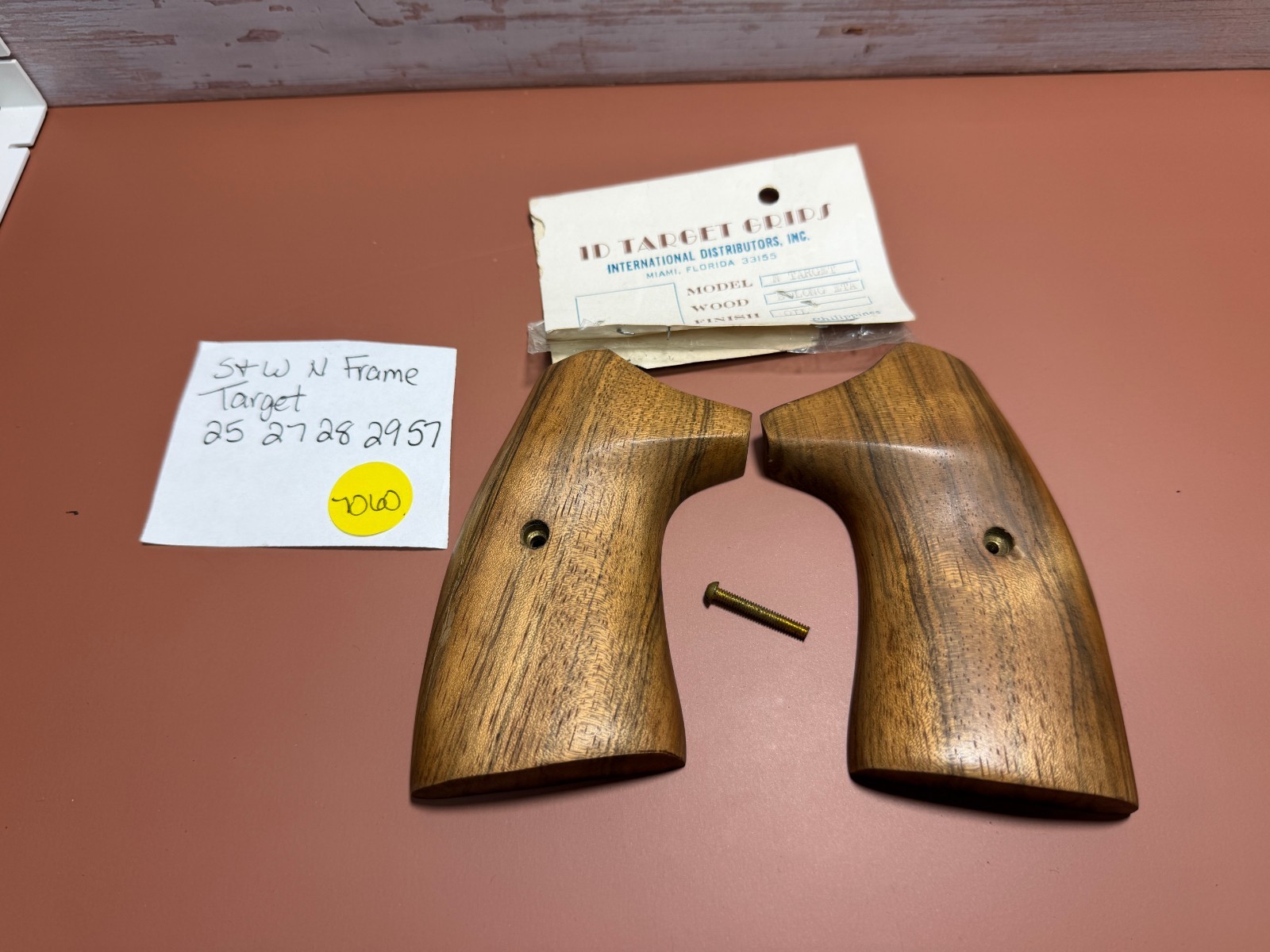 S&W DAO wood grip model N frame 25 27 28 29 57 NOS Oil Bolong ETA