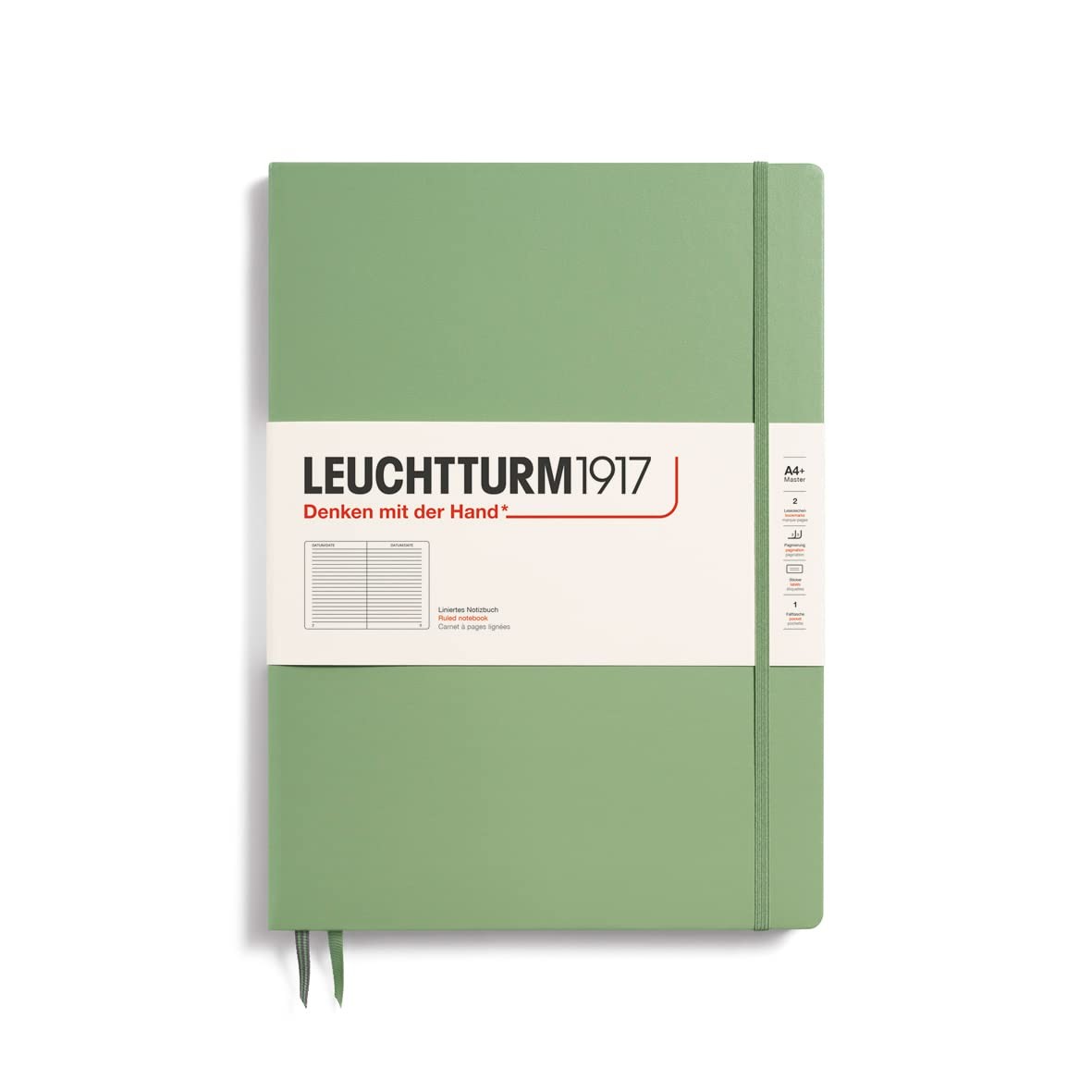 LEUCHTTURM1917 Notebook Hardcover Master Slim A4+ 123 Numbered Pages