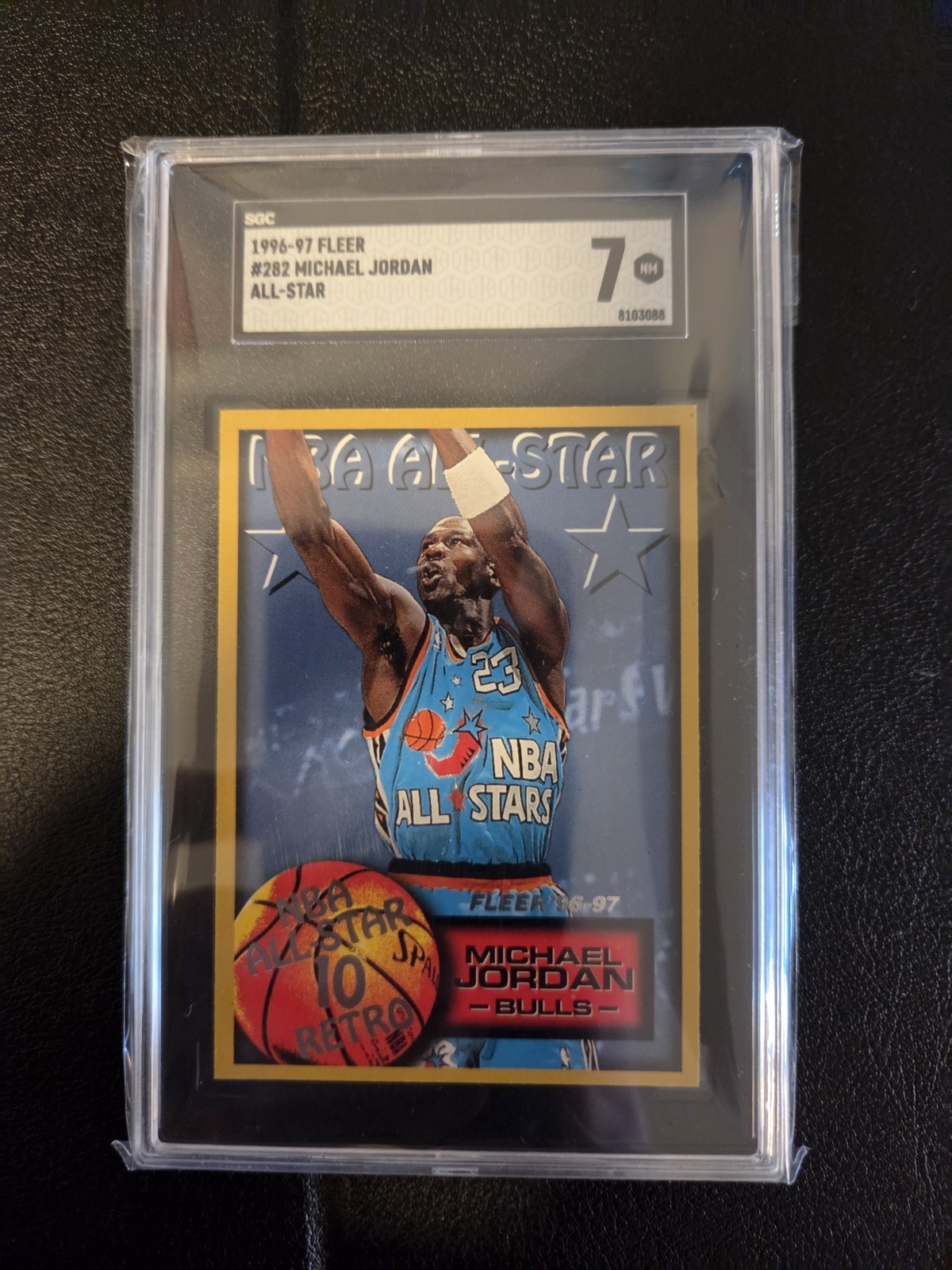 1996 FLEER #282  MICHAEL JORDAN NBA ALL STAR SGC 7
