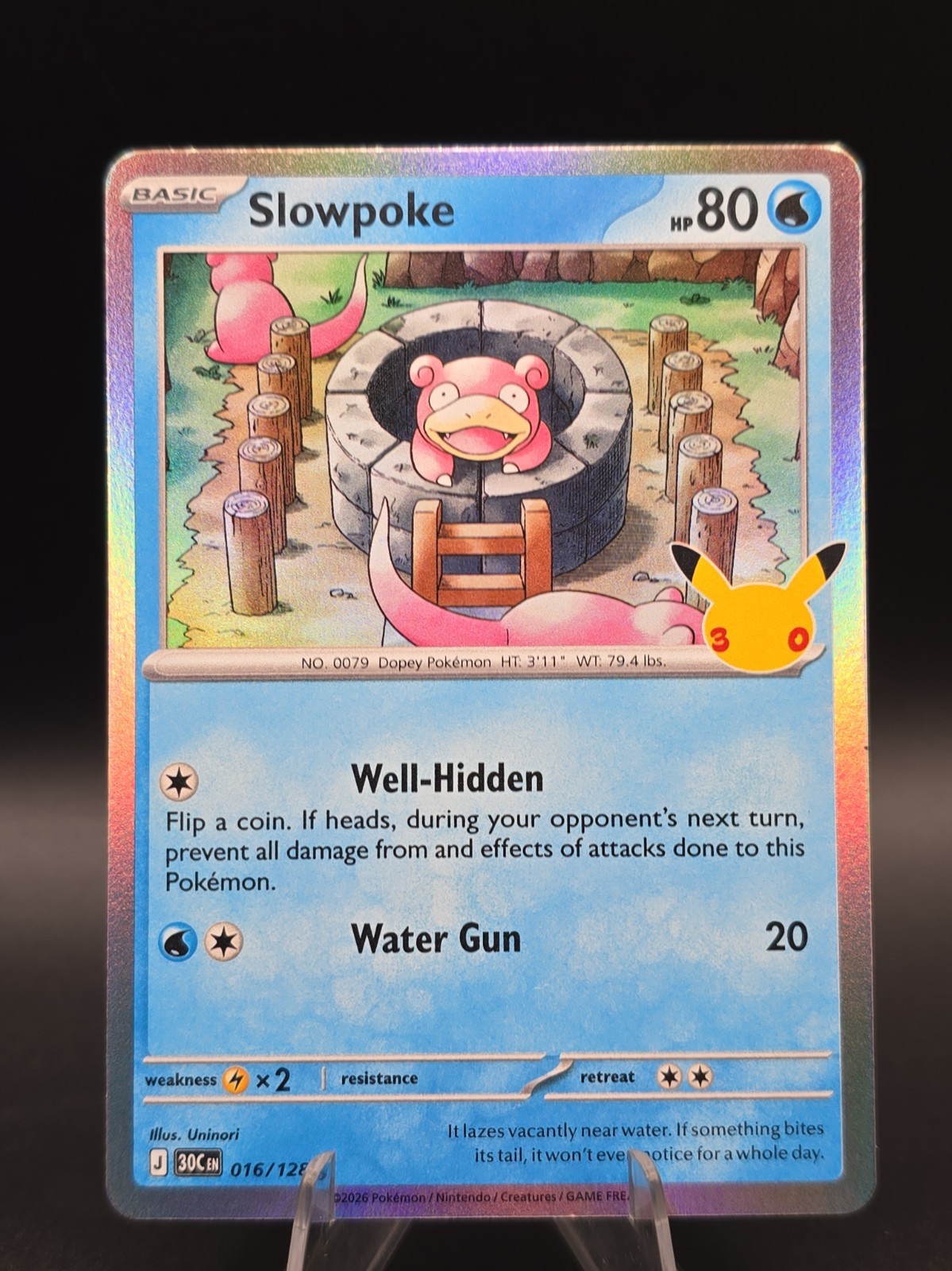 Slowpoke 016/128 Me: 30th Celebration Holo