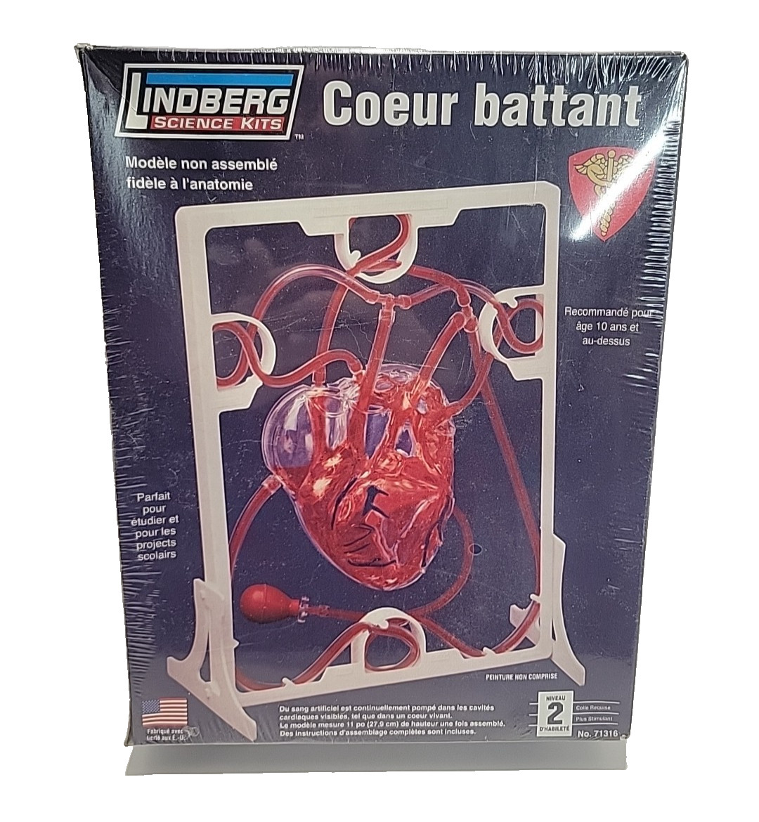 NEW Sealed Lindberg Science Kit Pumping Heart Vintage Learning Toy Coeur Battant NEW Sealed Lindberg Science Kit Pumping Heart Vintage Learning Toy Coeur Battant