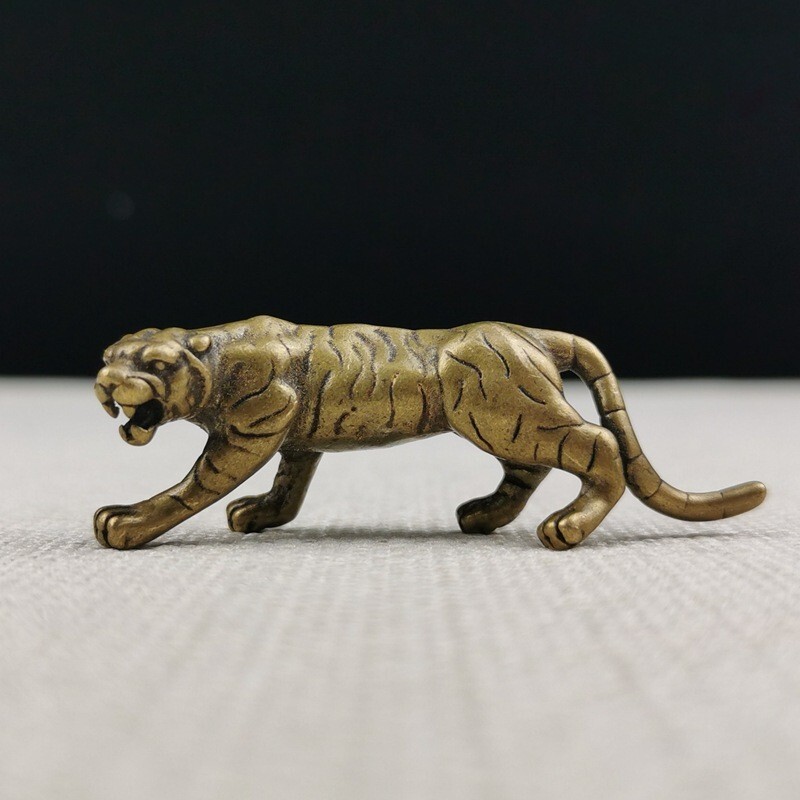 Solid Brass Tiger Figurines Small Statue Home Ornaments Animal Figurines Gift Solid Brass Tiger Figurines Small Statue Home Ornaments Animal Figurines Gift