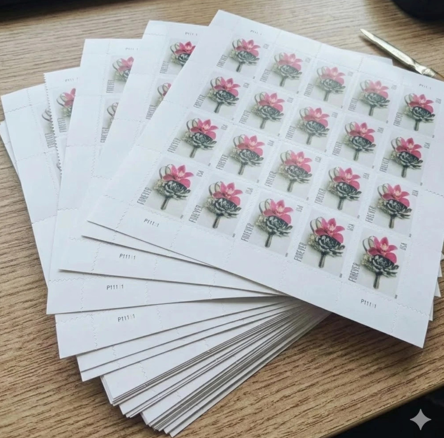 200 Pcs Contemporary Boutonniere Forever Stamps 2020 USPS Scott #5457 10 sheets 200 Pcs Contemporary Boutonniere Forever Stamps 2020 USPS Scott #5457 10 sheets