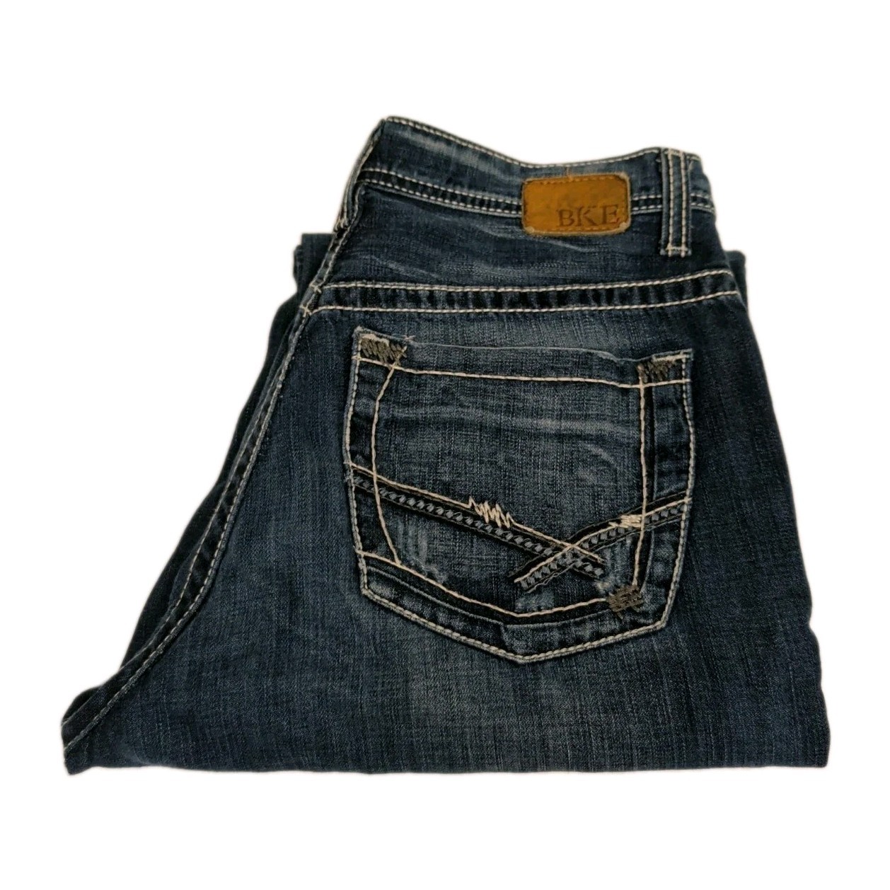 BKE Seth Jeans Mens 33x32 Blue Light Wash Relaxed Bootcut Denim Fire 🔥🔥