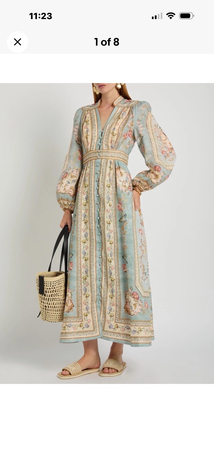 Zimmermann ROSELIGHT PLUNGE MIDI DRESS $ 950 Size 2 Zimmermann ROSELIGHT PLUNGE MIDI DRESS $ 950 Size 2