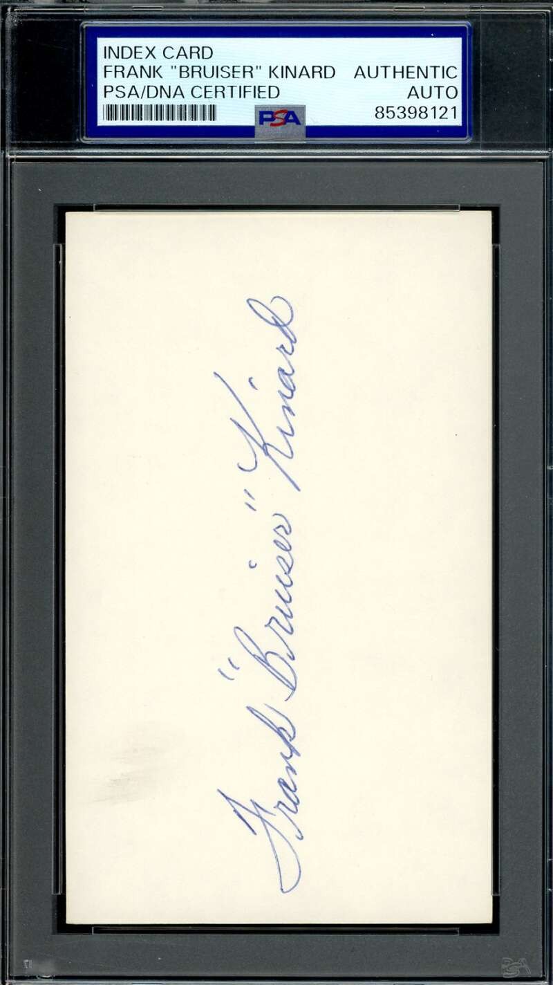 Frank Bruiser Kinard PSA DNA Signed 3x5 Index Card Ole Miss Autograph Frank Bruiser Kinard PSA DNA Signed 3x5 Index Card Ole Miss Autograph