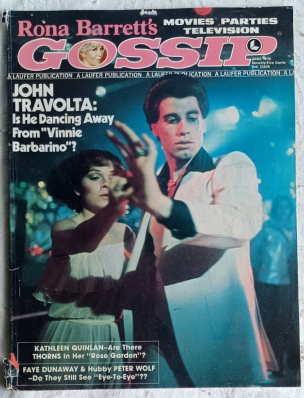 John Travolta Saturday Night Fever - Rona Barrett\'s Gossip Magazine  Apr 1978 Q8