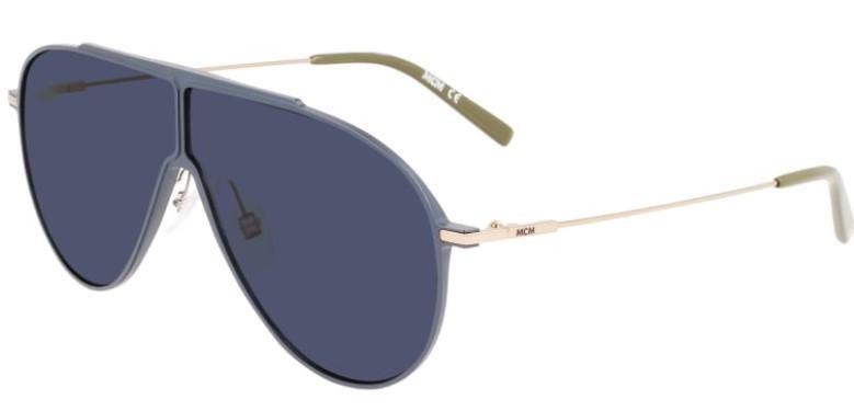 NEW MCM 502S 423 Semi Matte Petrol Sunglasses with Blue Lenses & MCM Case