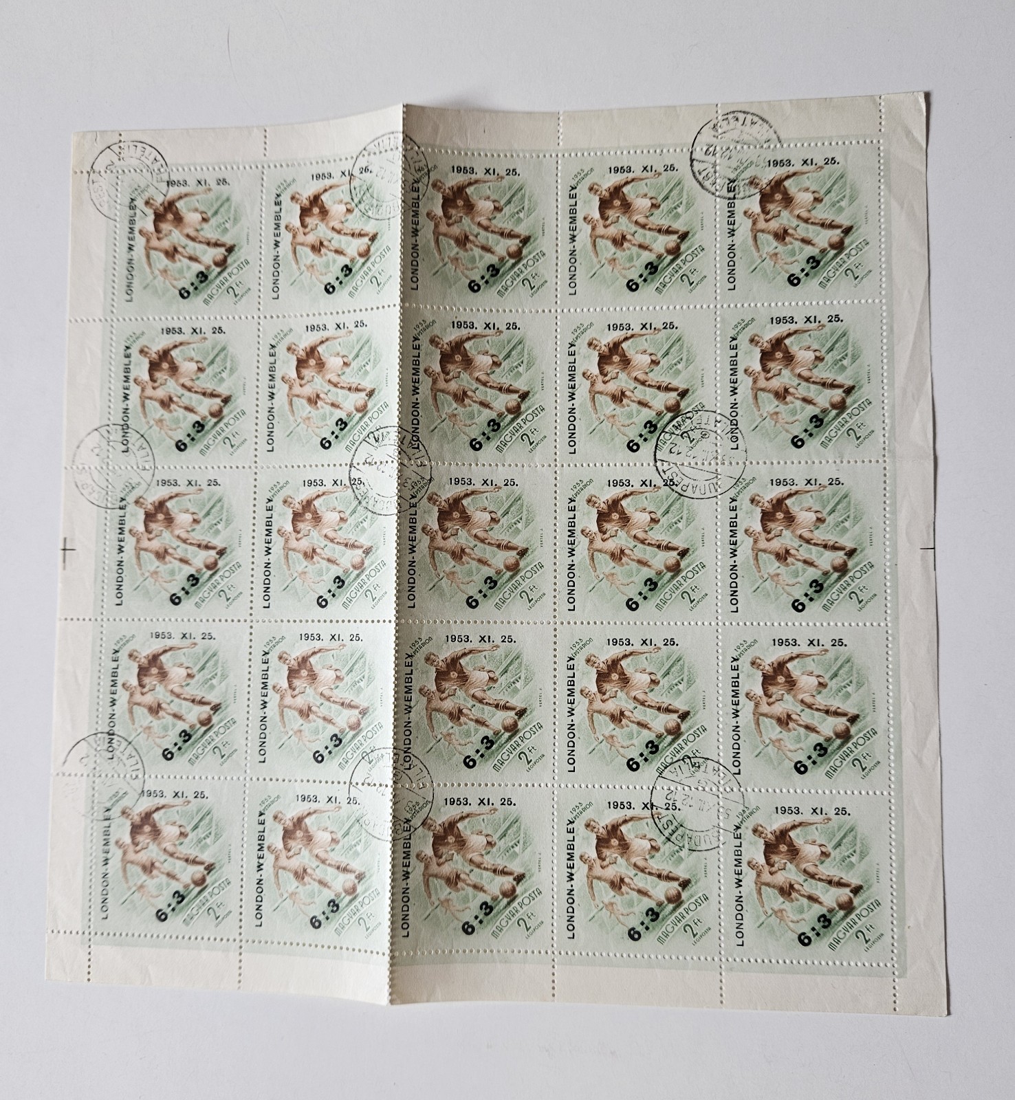 Hungary Sheet Of 25 Scott C128/Budapest Cancels
