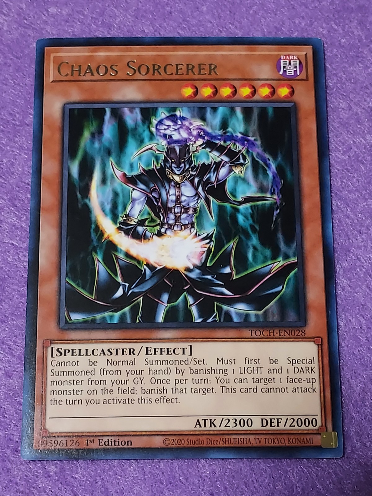 2020 YuGiOh TOCH Chaos Sorcerer (#TOCH-EN028, 1st Edition, Rare) Near Mint 2020 YuGiOh TOCH Chaos Sorcerer (#TOCH-EN028, 1st Edition, Rare) Near Mint