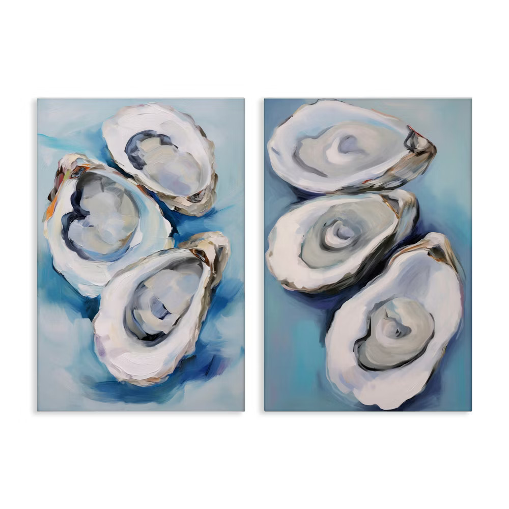 Stupell Industries Oysters on the Half Shell 2pc Canvas Art Set 20\